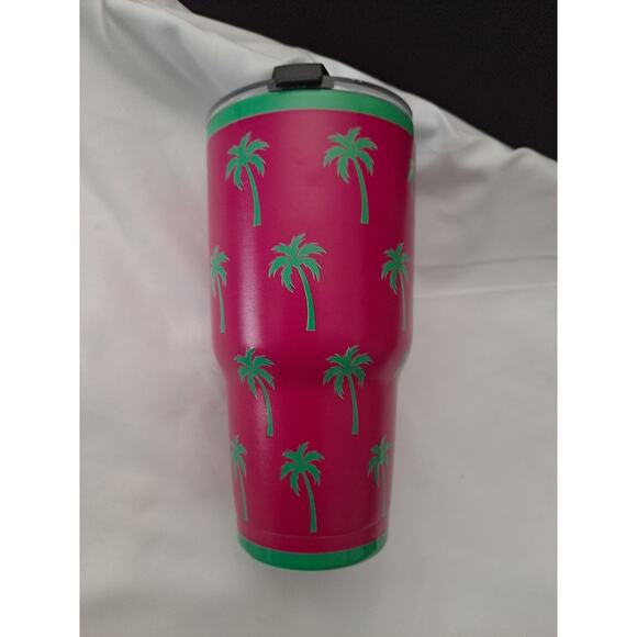 Destin Florida Palm Tree Hot Pink 30oz. Tumbler - Picture 2 of 6